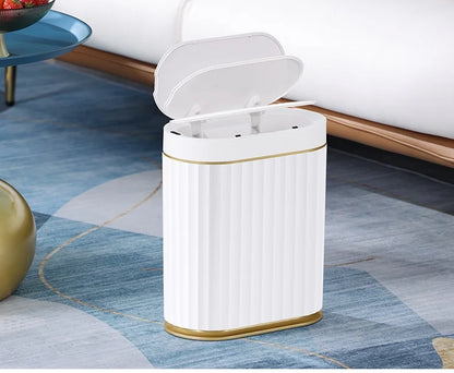 7L Smart Sensor Trash Can For Kitchen Garbage Tin for Bathroom Light Luxury Electric Family Living Room Cracks Trash Bin