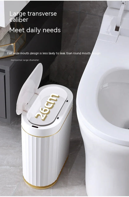 7L Smart Sensor Trash Can For Kitchen Garbage Tin for Bathroom Light Luxury Electric Family Living Room Cracks Trash Bin