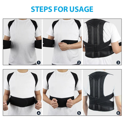 Attelle de posture dorsale pour femmes, ceinture de soutien dorsal respirante, épaule réglable pour étudiants et enfants