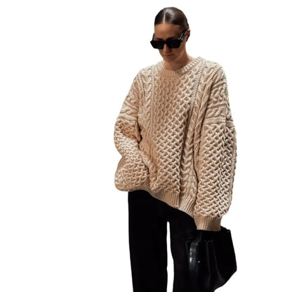 Twist Weave Long Sleeve Sweater